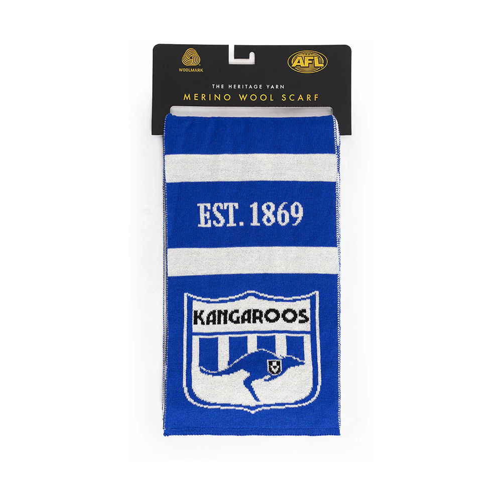 North Melbourne Throwback Merino Wool Scarf