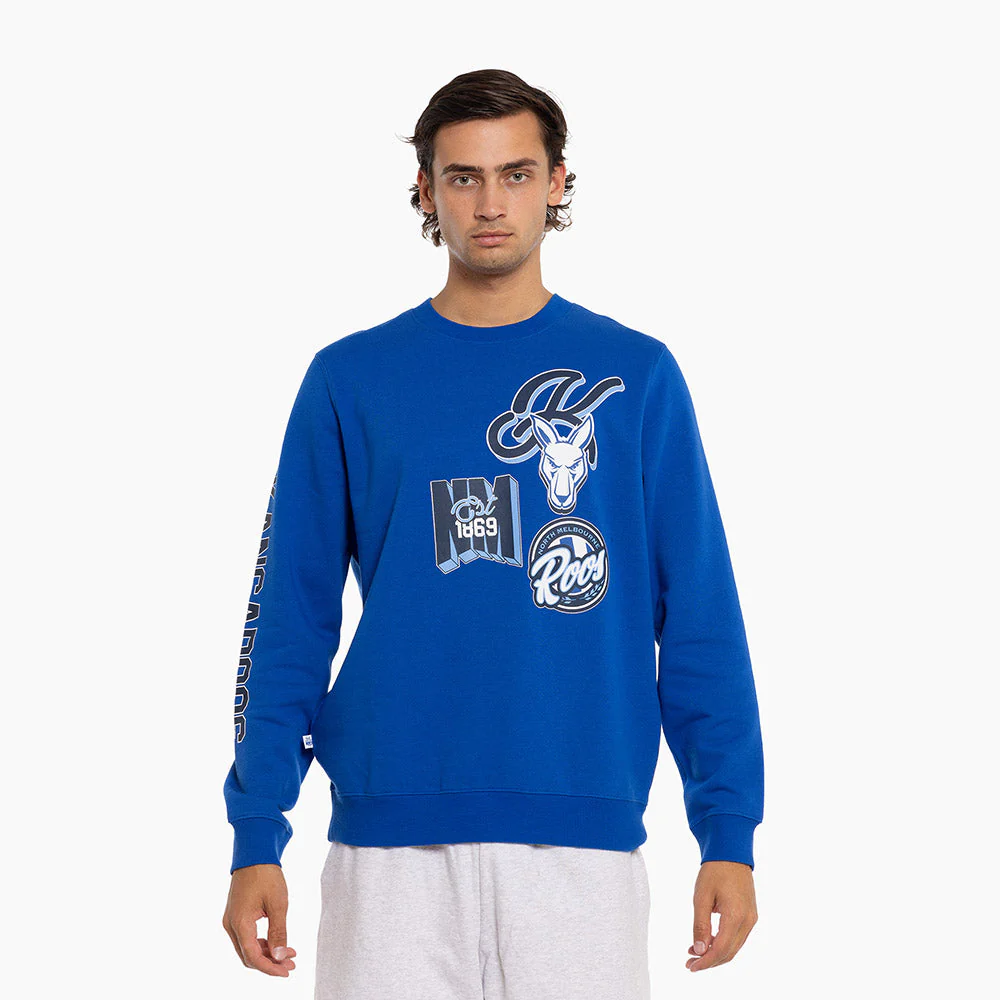 North Melbourne Mens Patchwork Crew Sweater