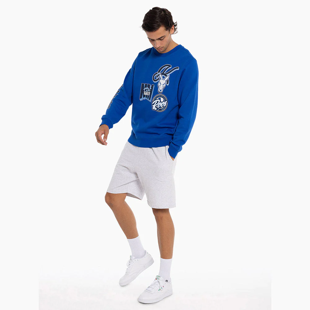 North Melbourne Mens Patchwork Crew Sweater - Image 3