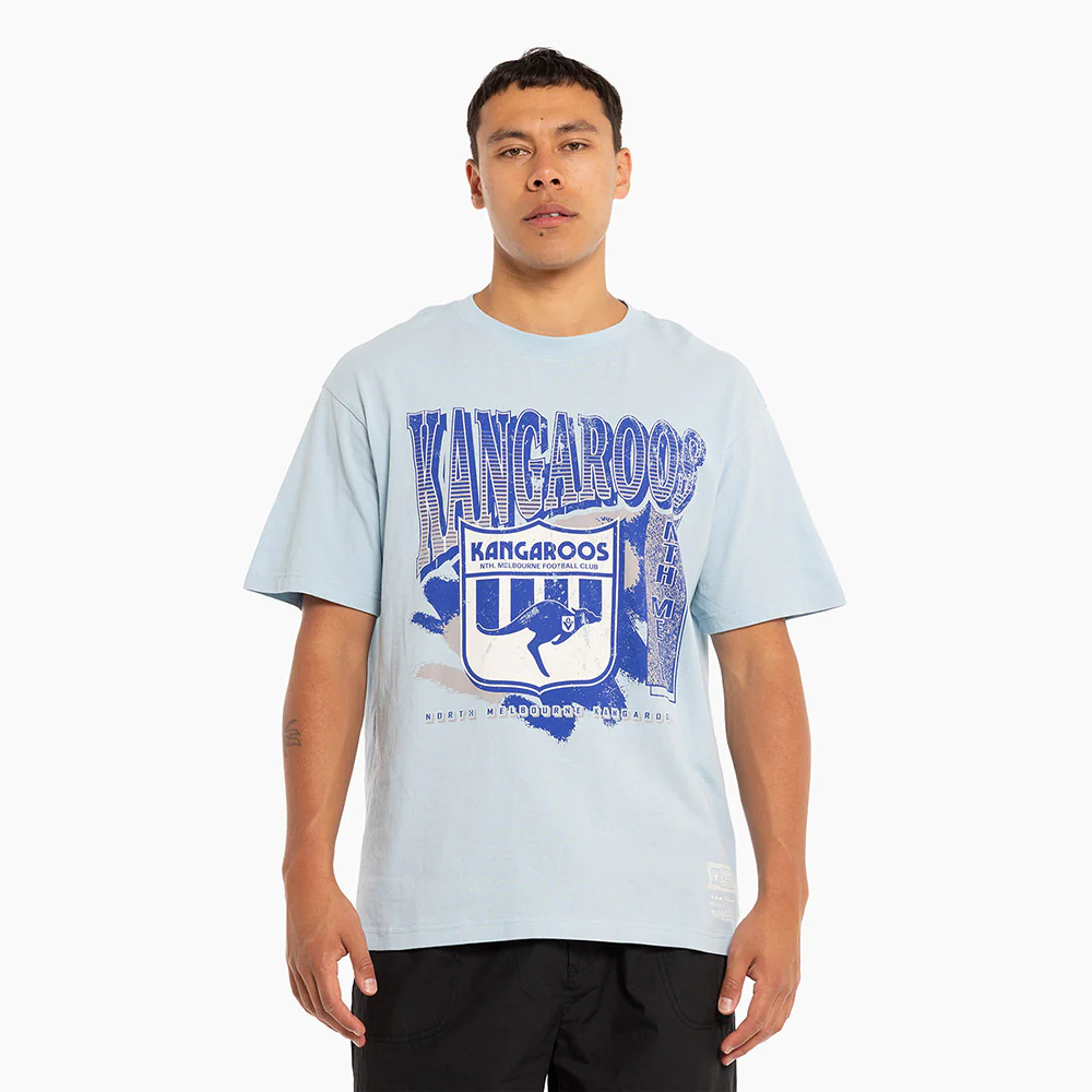 North Melbourne Mitchell & Ness Adults Vintage Brush Off Tee - Image 3