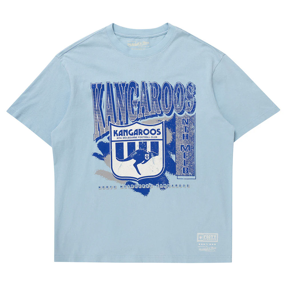 North Melbourne Mitchell & Ness Adults Vintage Brush Off Tee - Image 6