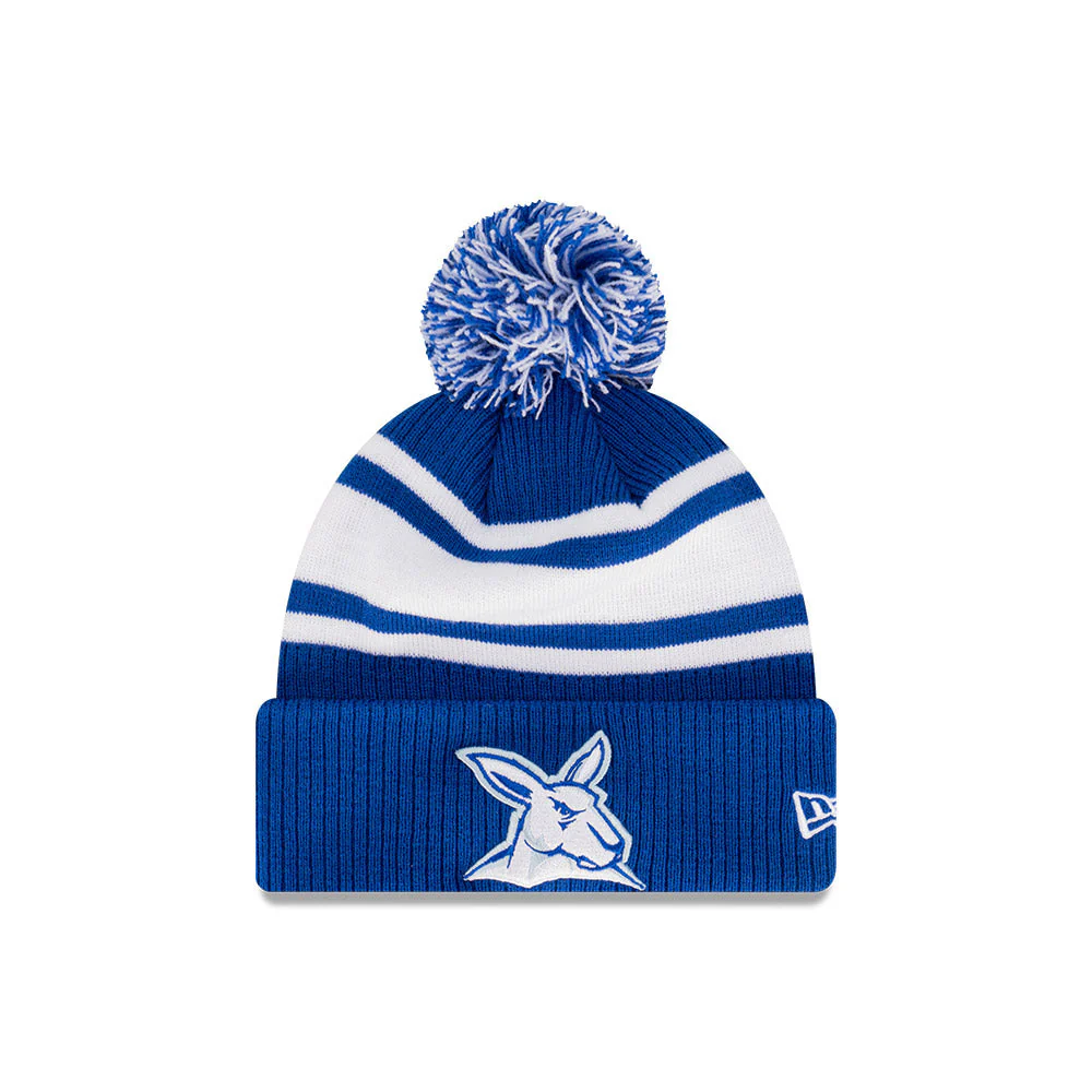 North Melbourne New Era Stripe Knitted Beanie - Image 3