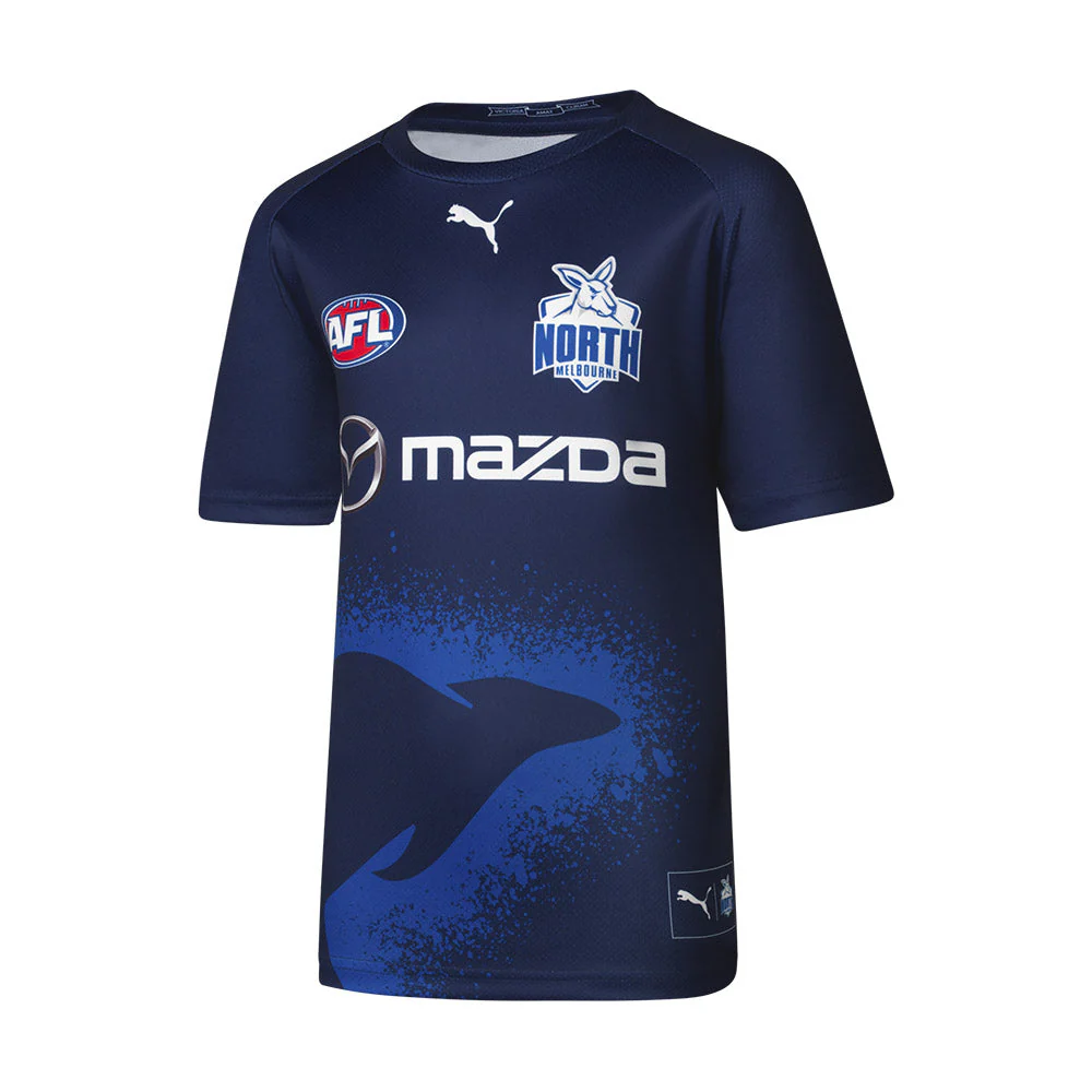 North Melbourne 2024 Authentic Youth Warm Up Top - Image 4