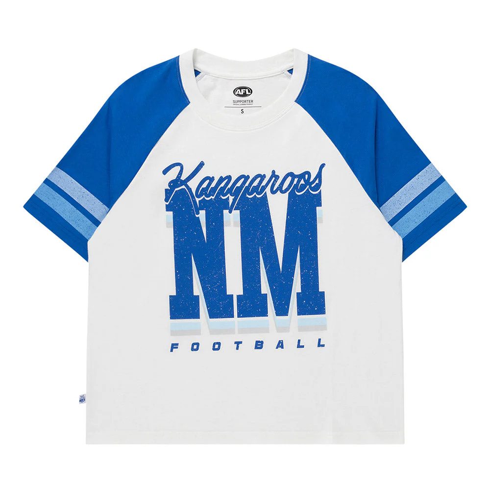 North Melbourne 2-Tone Womens Raglan Tee - Image 5