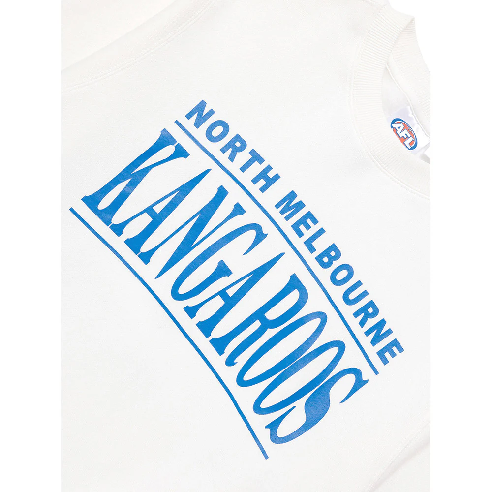 North Melbourne Womens Stripe Sleeve Crew - Image 3
