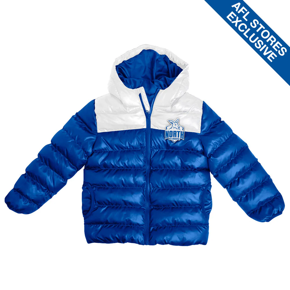 North Melbourne Youth Puffer Jacket