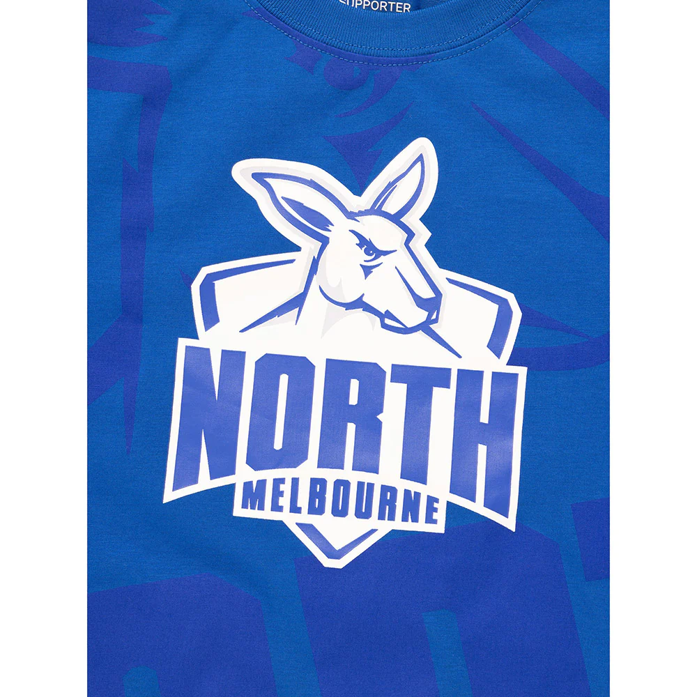 North Melbourne Youth Oversize Crop Logo Tee - Image 3