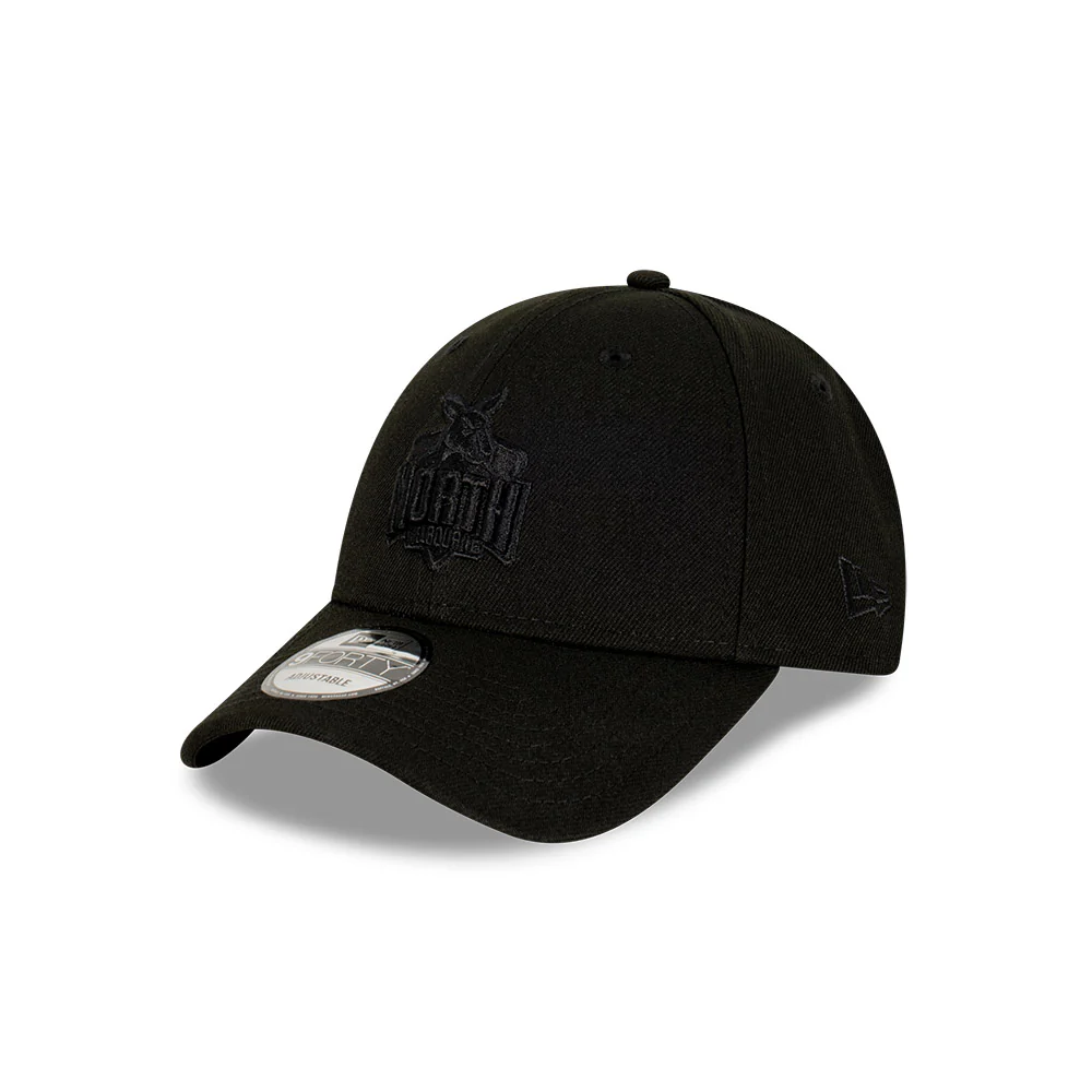 North Melbourne New Era Black On Black 9forty Cap