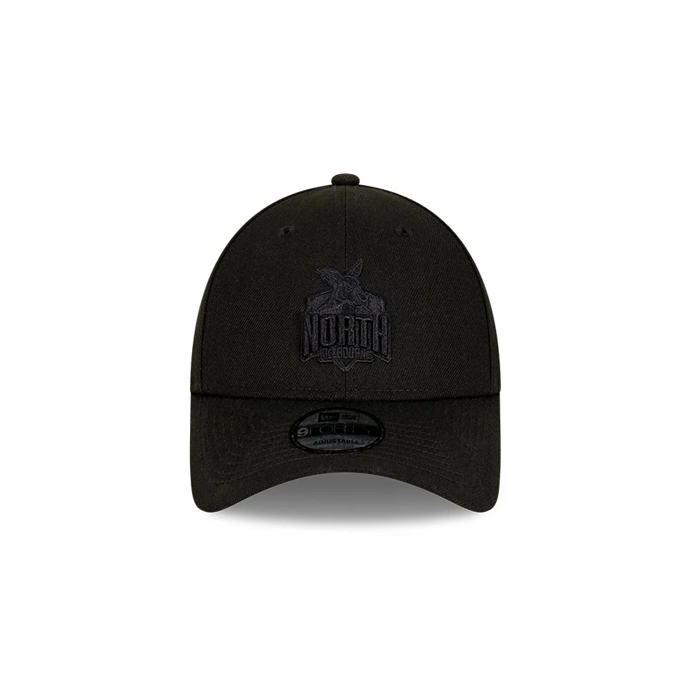 North Melbourne New Era Black On Black 9forty Cap - Image 3