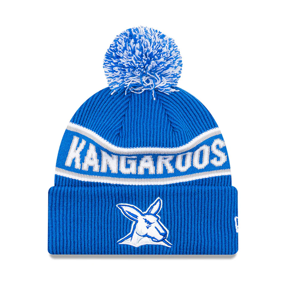 North Melbourne New Era Wordmark Stripe Beanie