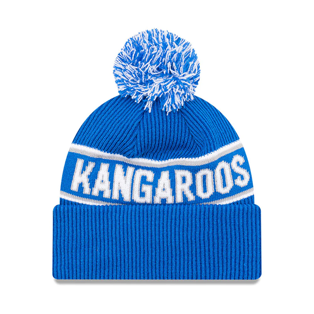 North Melbourne New Era Wordmark Stripe Beanie - Image 2