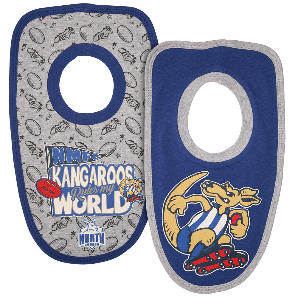North Melbourne 2 Pack Babies Bibs - Image 2