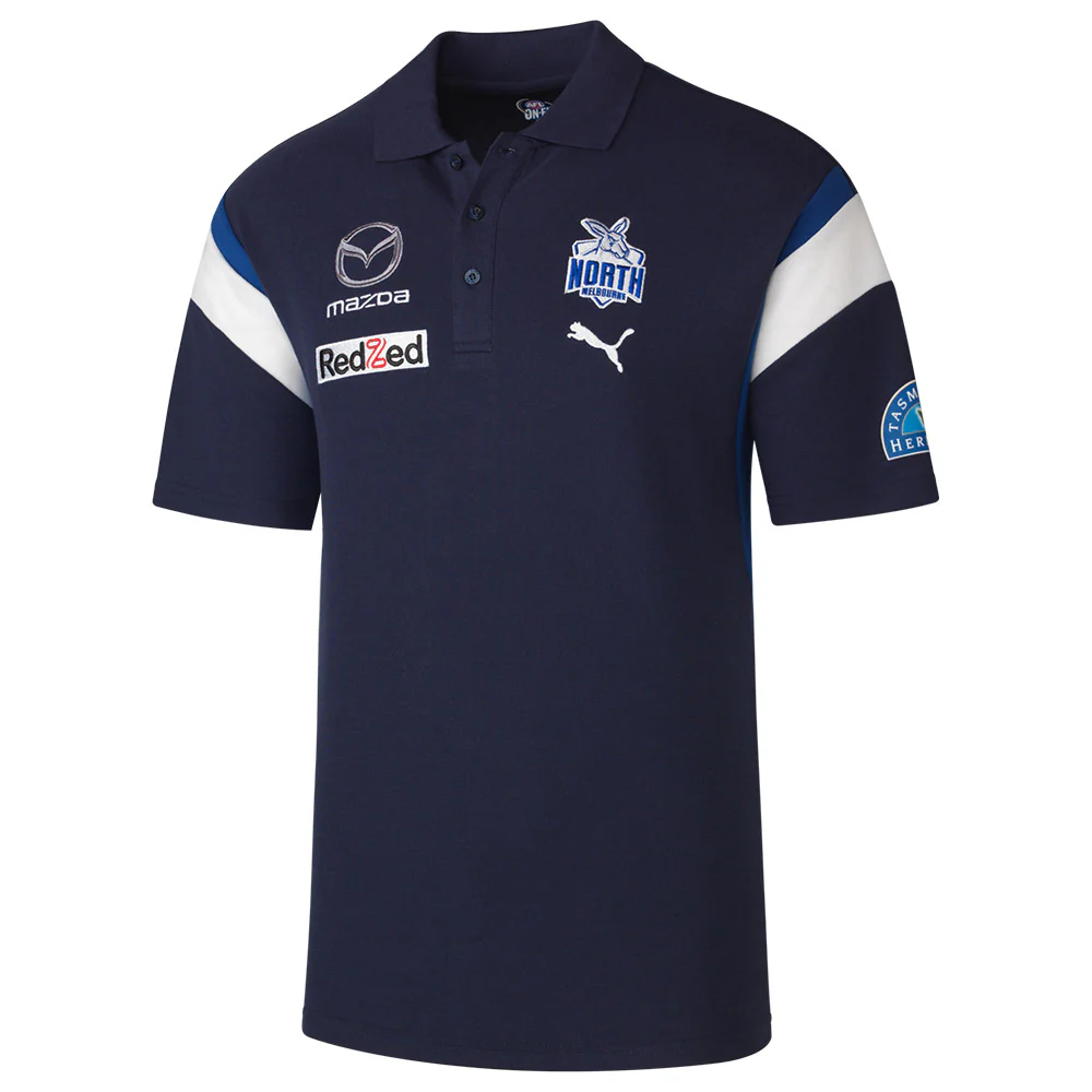 North Melbourne 2024 Authentic Mens Team Polo