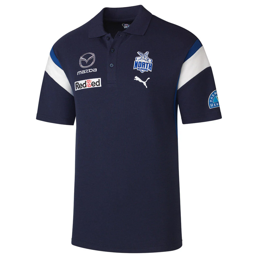 North Melbourne 2024 Authentic Mens Team Polo - Image 4