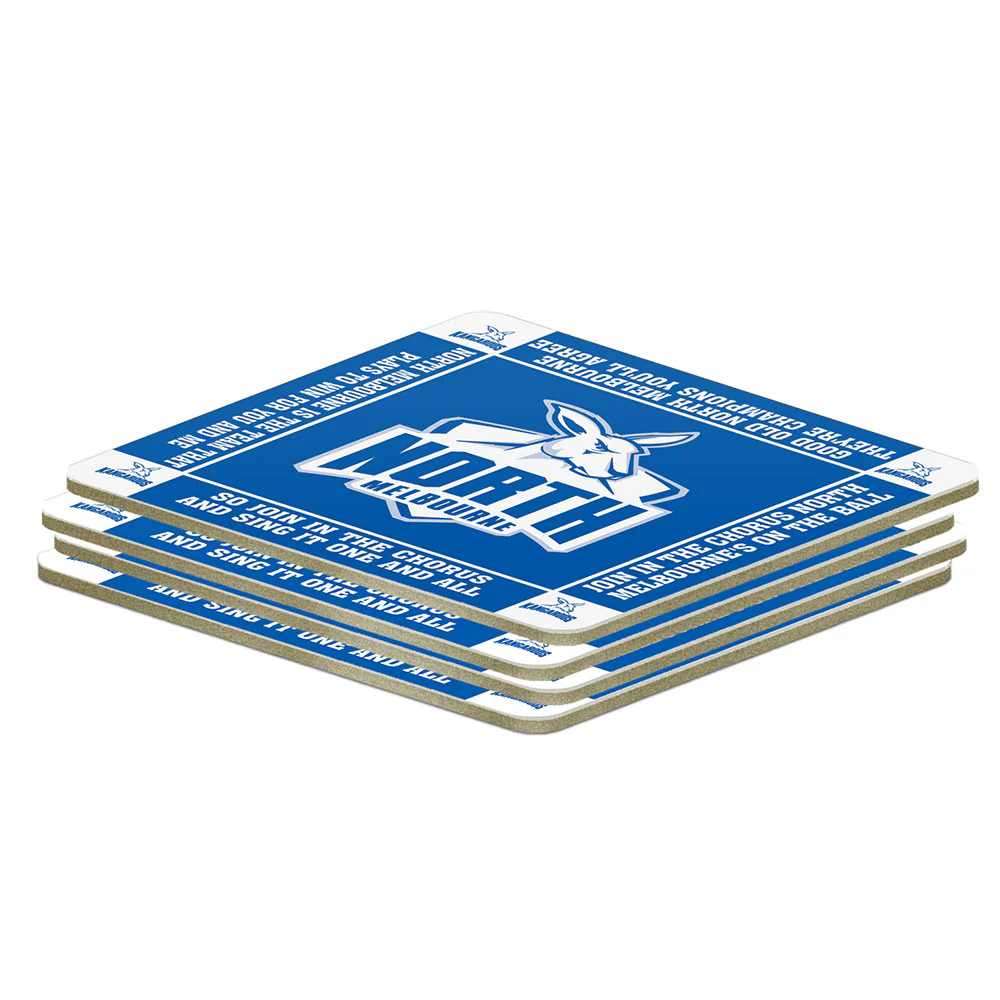 North Melbourne 4-Pack Coaster Set