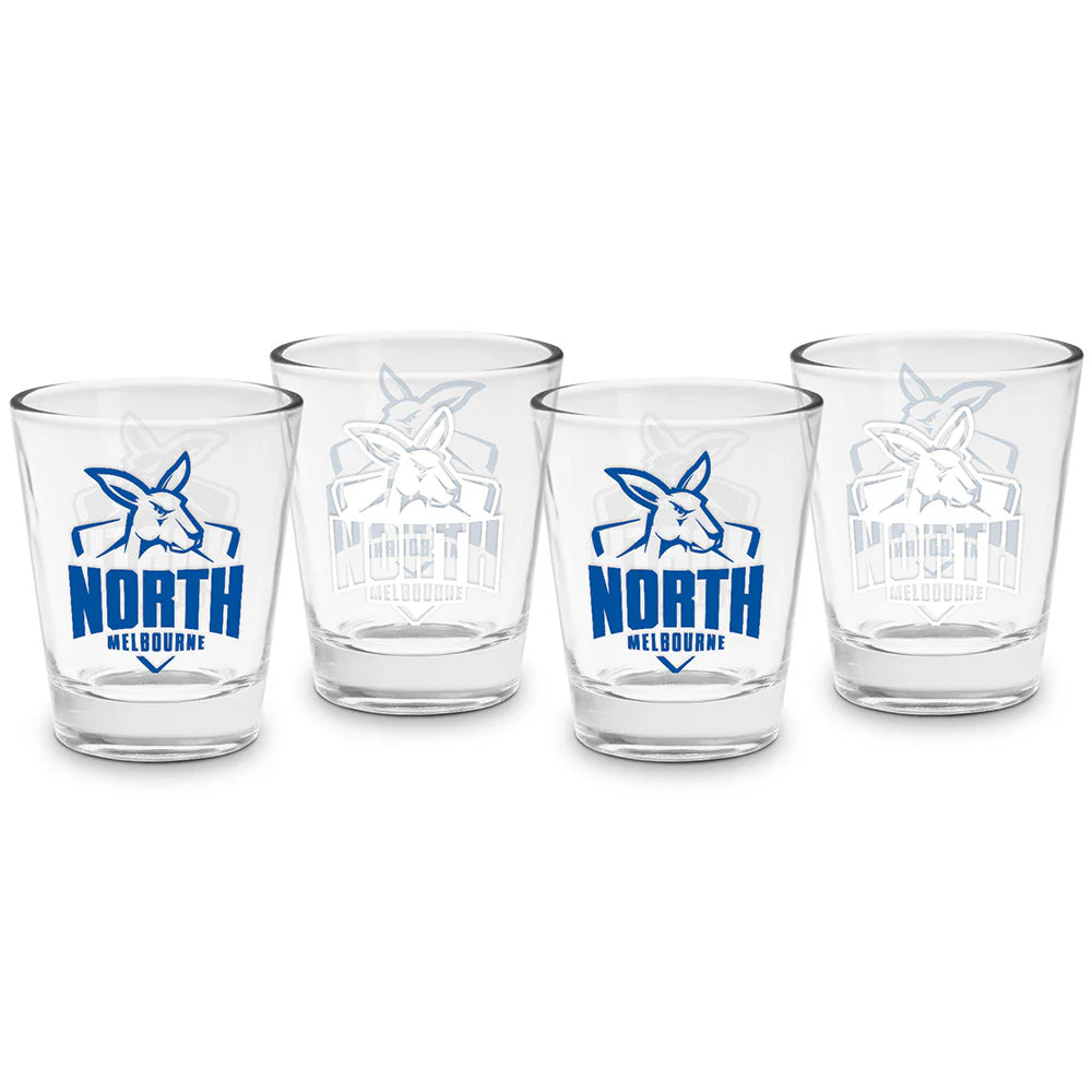 North Melbourne 4 Pack Shot Glass - Image 2