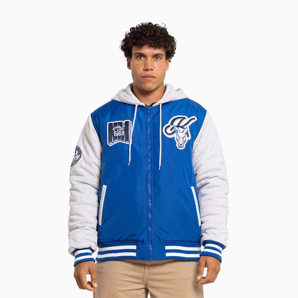 North Melbourne Adult Patchwork Bomber Jacket