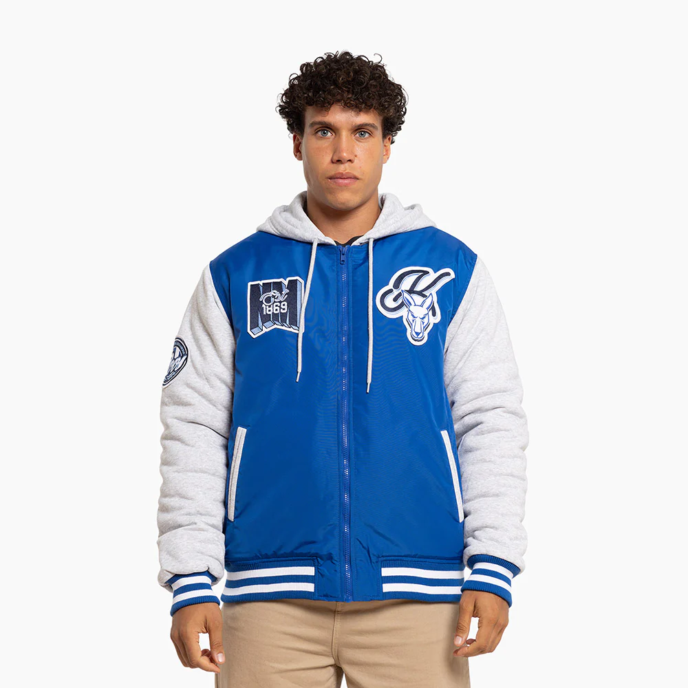 North Melbourne Adult Patchwork Bomber Jacket - Image 2