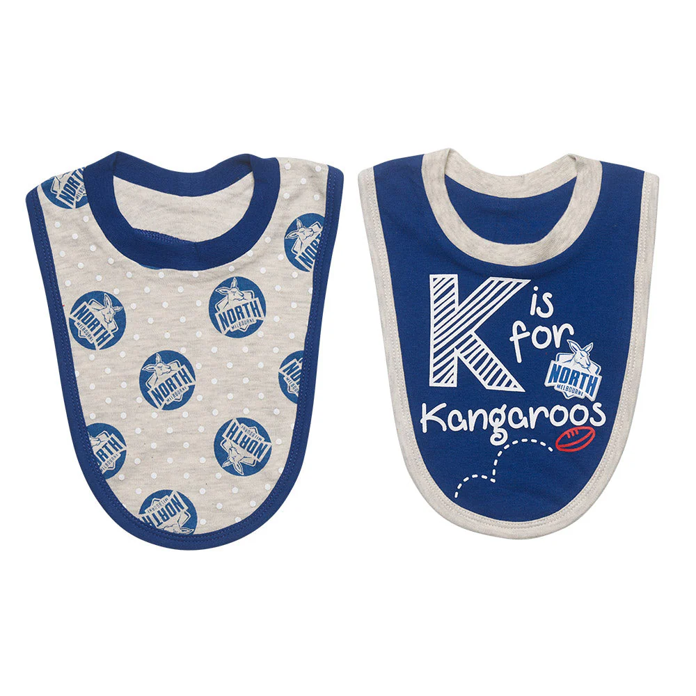 North Melbourne Babies 2 Pack Bib Set - Image 2