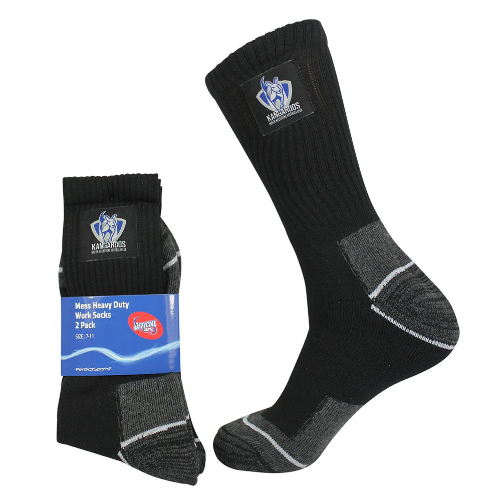 North Melbourne Black Work Socks 2-Pack - Image 2