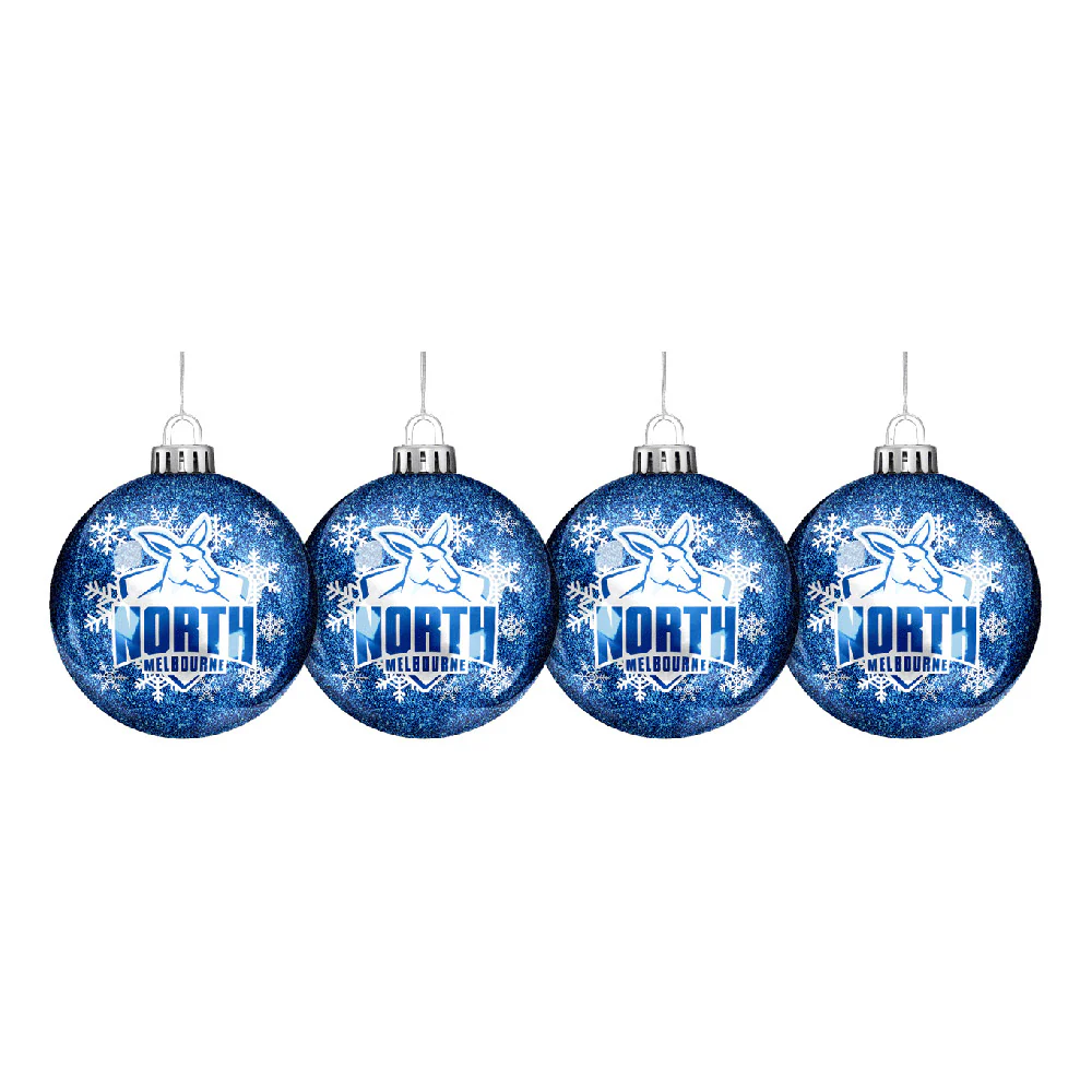 North Melbourne Glitter Baubles