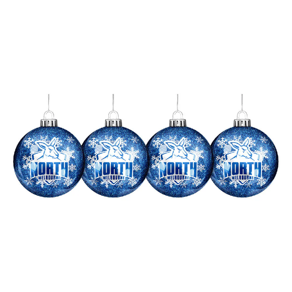 North Melbourne Glitter Baubles - Image 2