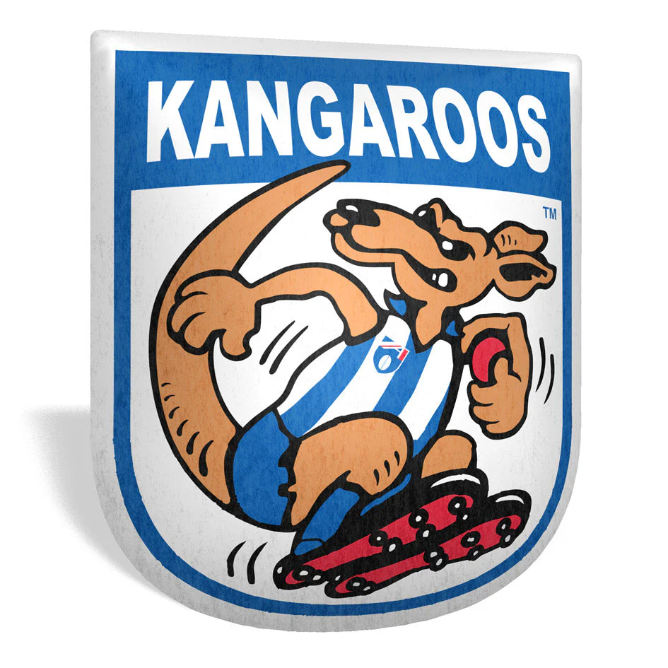 North Melbourne Retro Mascot Shaped Cushion