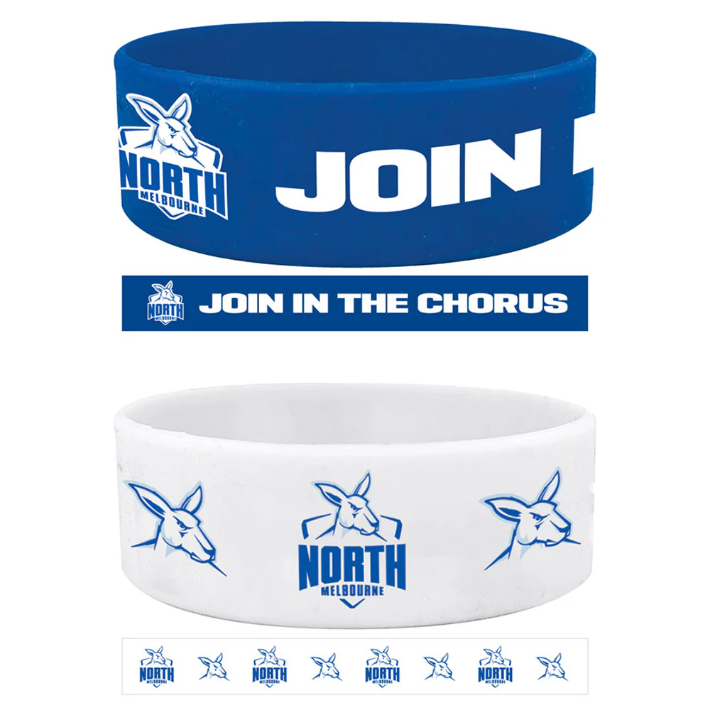 North Melbourne Silicone Wrist Bands 2 Pack - Image 2