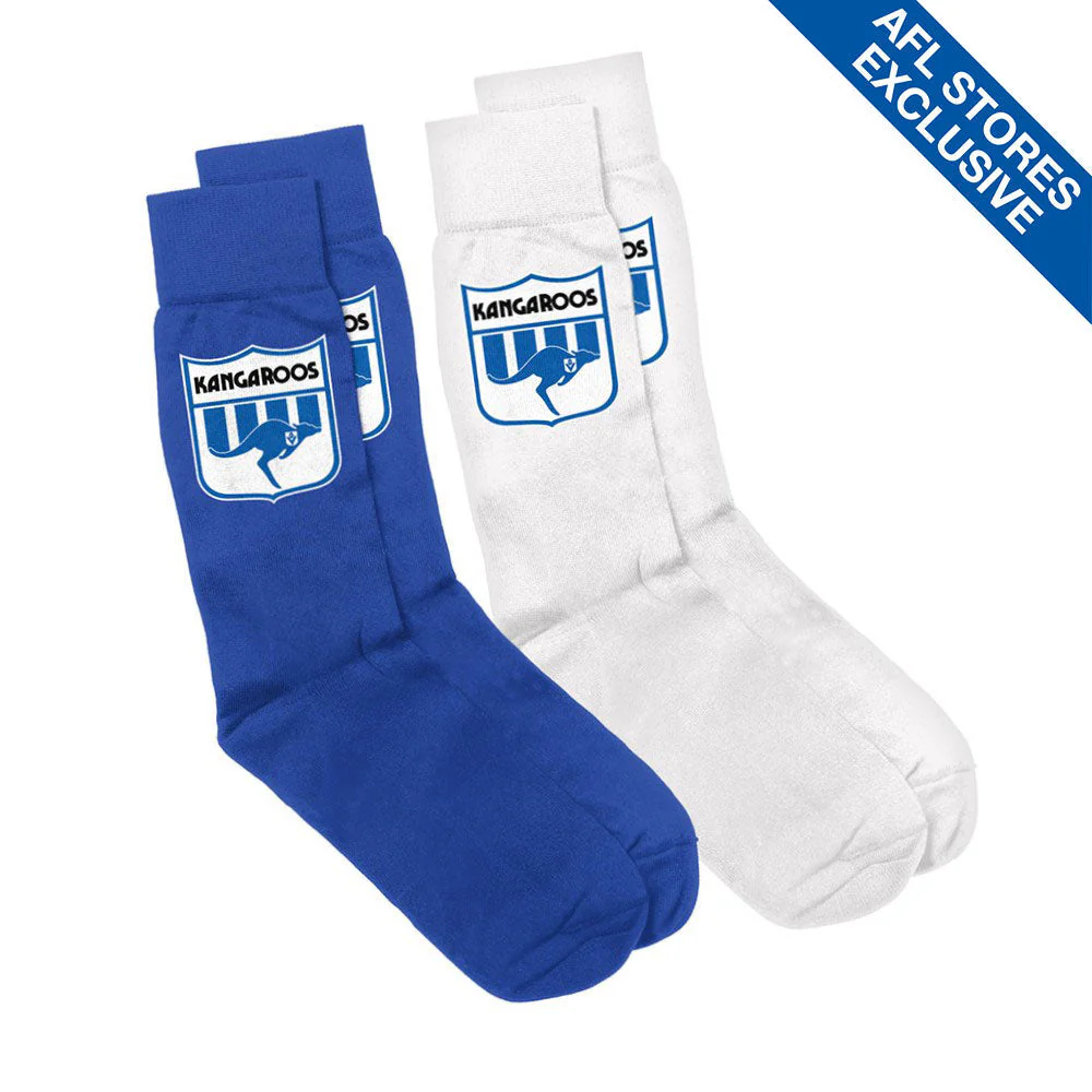 North Melbourne Twin Pack Retro Socks - Image 2