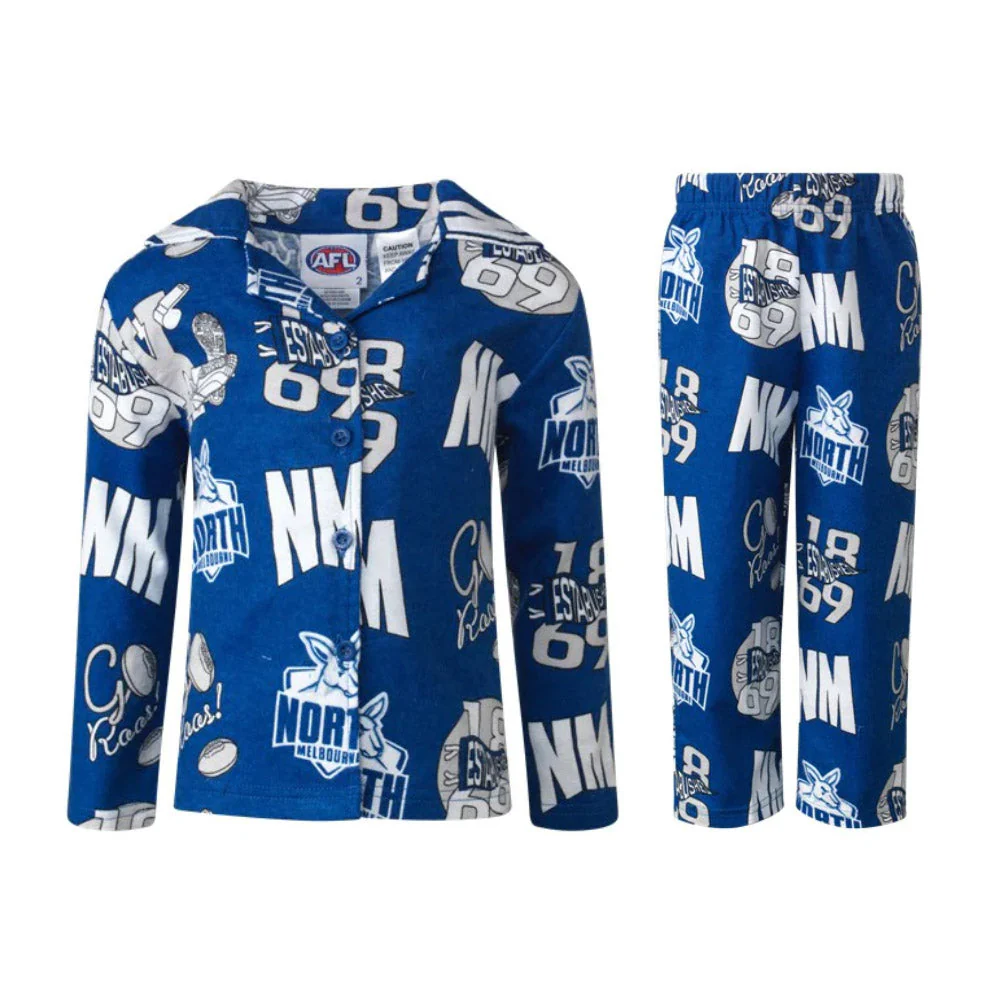 North Melbourne Toddlers Flannel Pyjama Set - Image 3