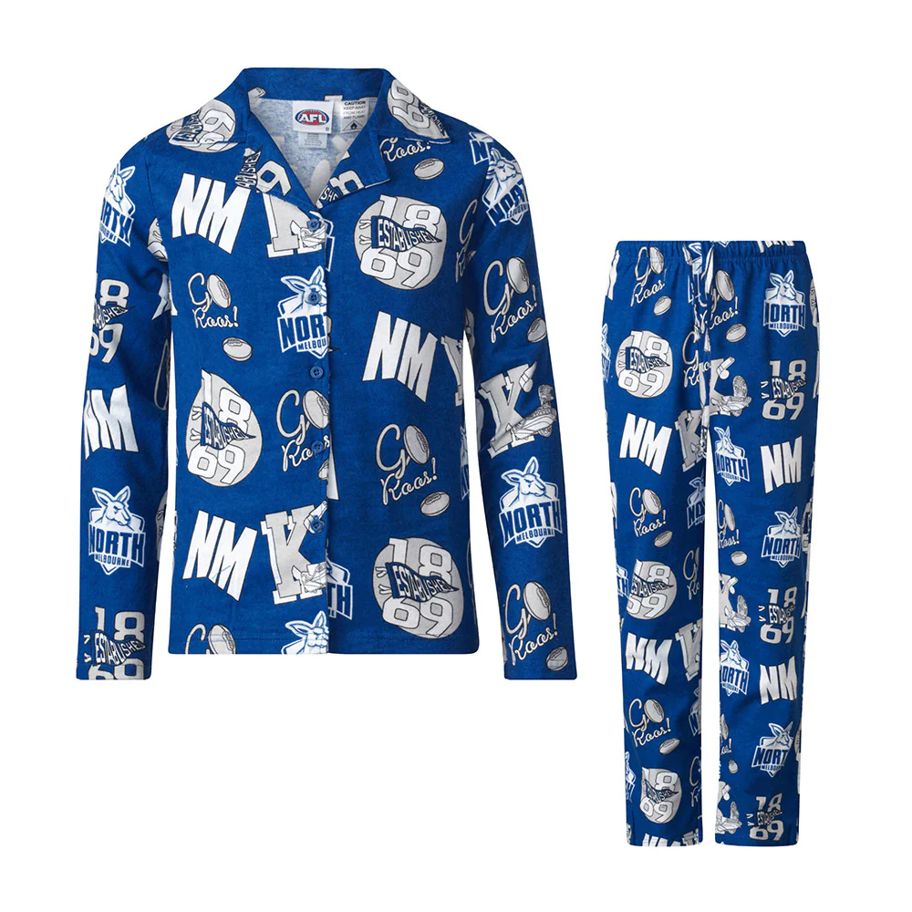 North Melbourne Youth Flannel Pyjama Set