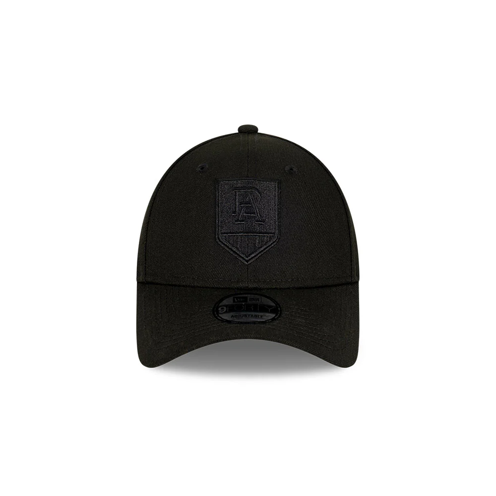 Port Adelaide New Era Black On Black 9forty Cap - Image 3