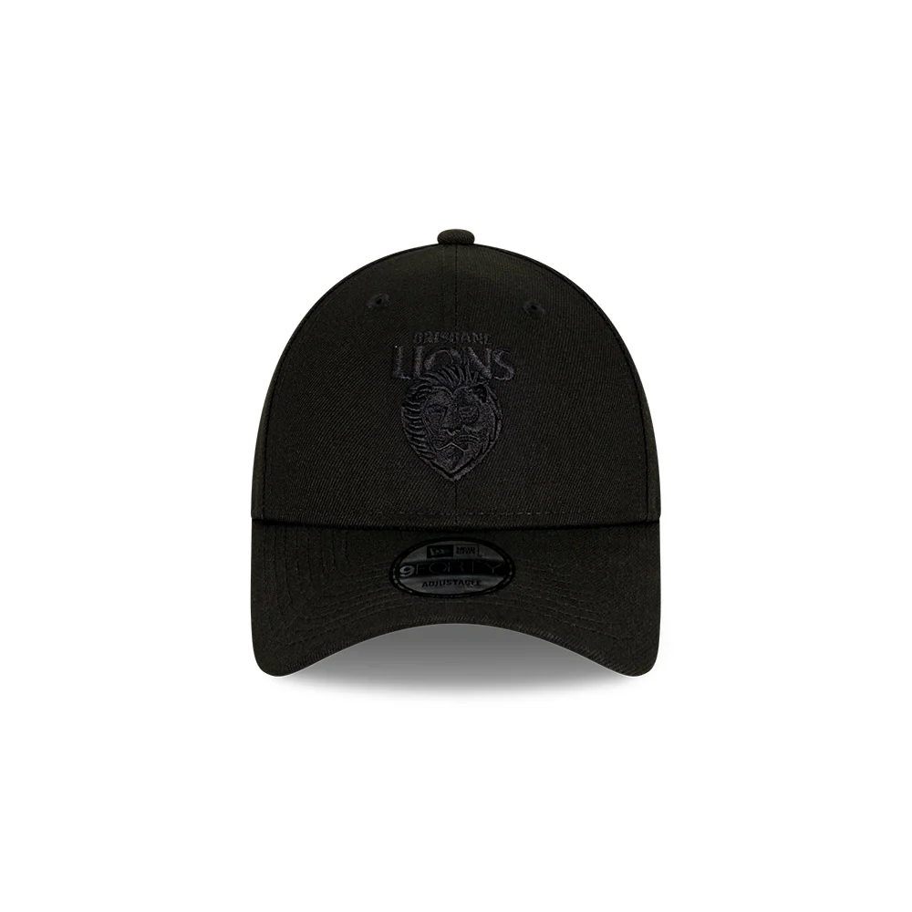 Brisbane Lions New Era Black On Black 9forty Cap - Image 3
