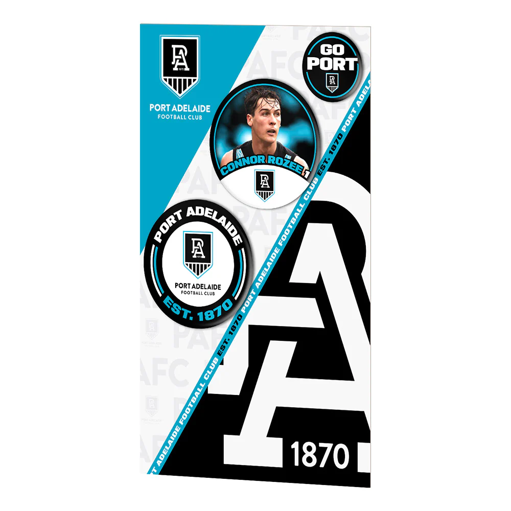 Port Adelaide 3 Badge Card - Conner Rozee