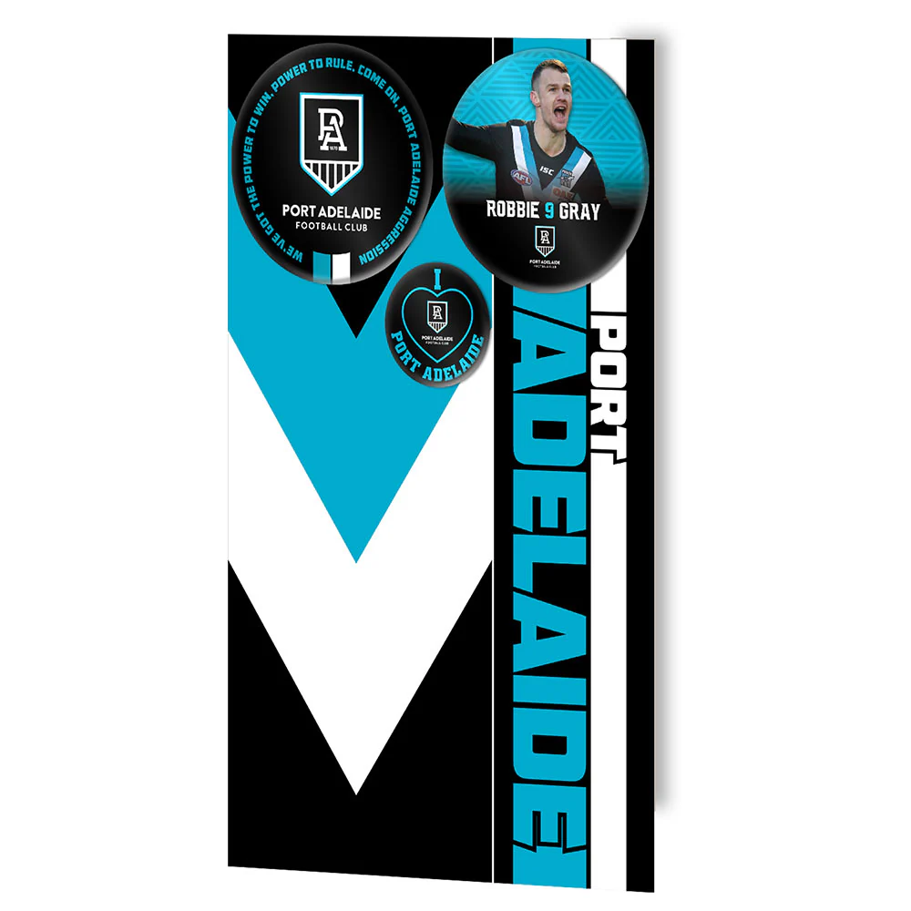 Port Adelaide 3-Badge Card