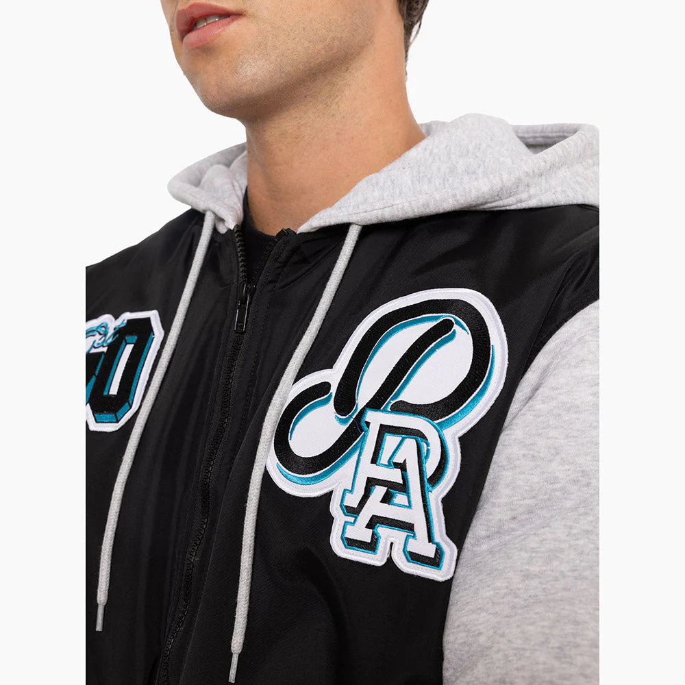 Port Adelaide Adult Patchwork Bomber Jacket - Image 6
