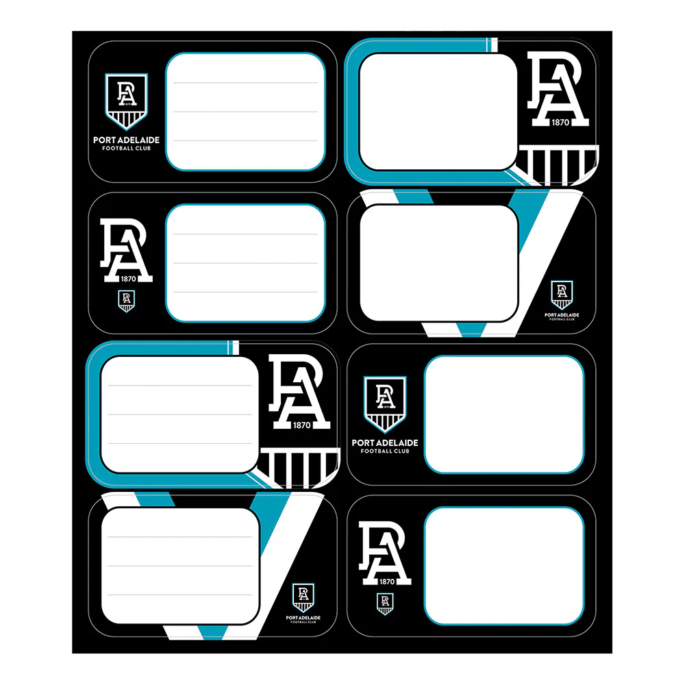 Port Adelaide Power Book Labels