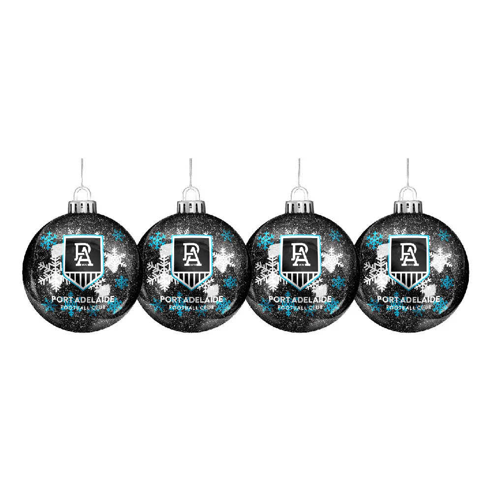 Port Adelaide Glitter Baubles