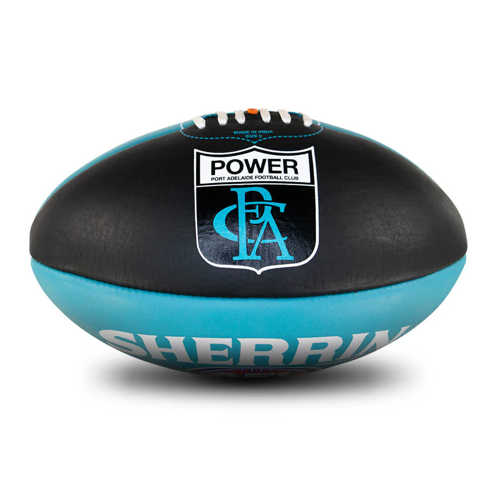 Port Adelaide Leather Football - Size 5
