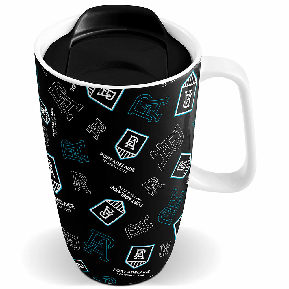 Port Adelaide Logo Ceramic Mug With Lid - Image 2