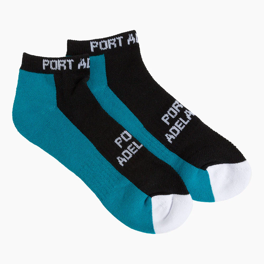 Port Adelaide Mens Ankle Socks - 2pk - Image 2