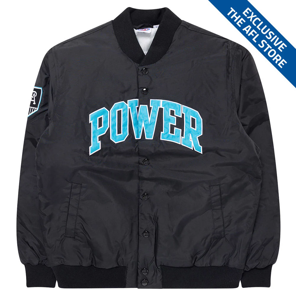 Port Adelaide Mens Bomber Jacket - Image 6