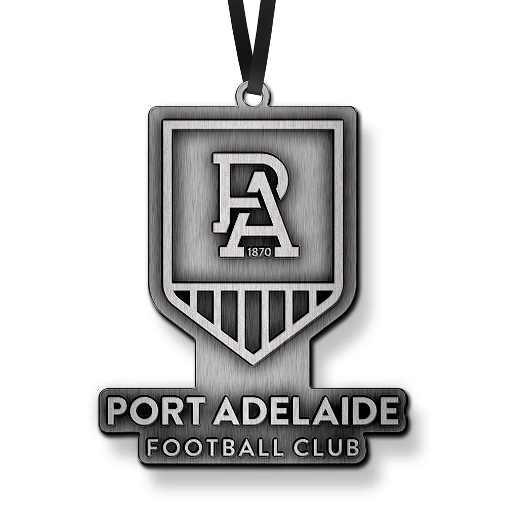 Port Adelaide Metal Christmas Baubles Ornaments