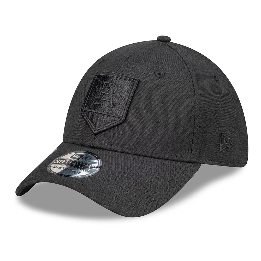 Port Adelaide New Era 39thirty Black On Black Cap