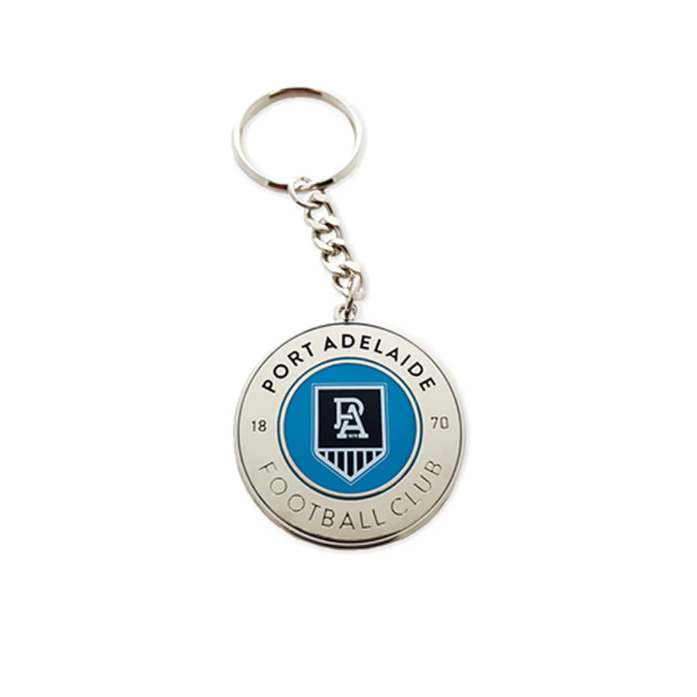 Port Adelaide Round Logo Keyring