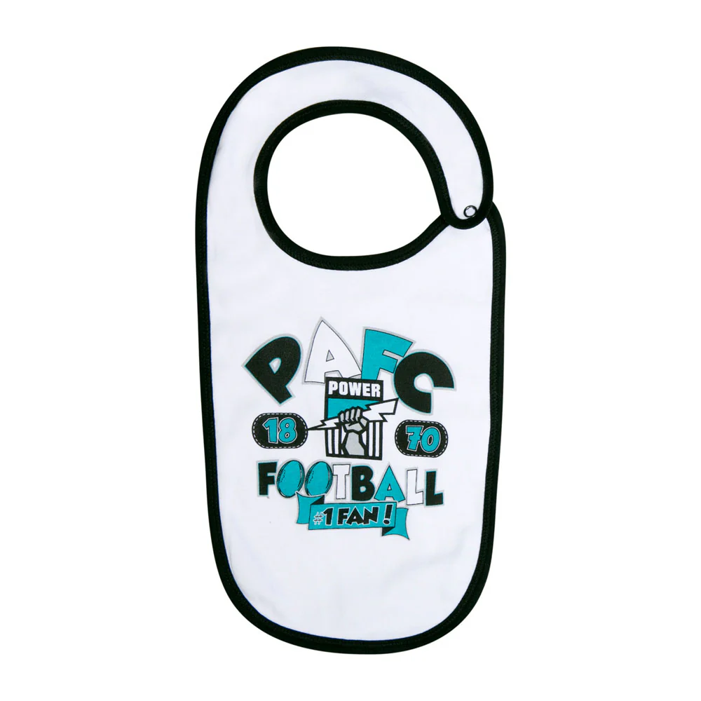 Port Adelaide Set Of 2 Baby Bibs