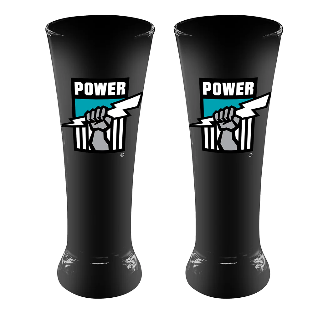 Port Adelaide Set Of 2 Coloured Glass Skols