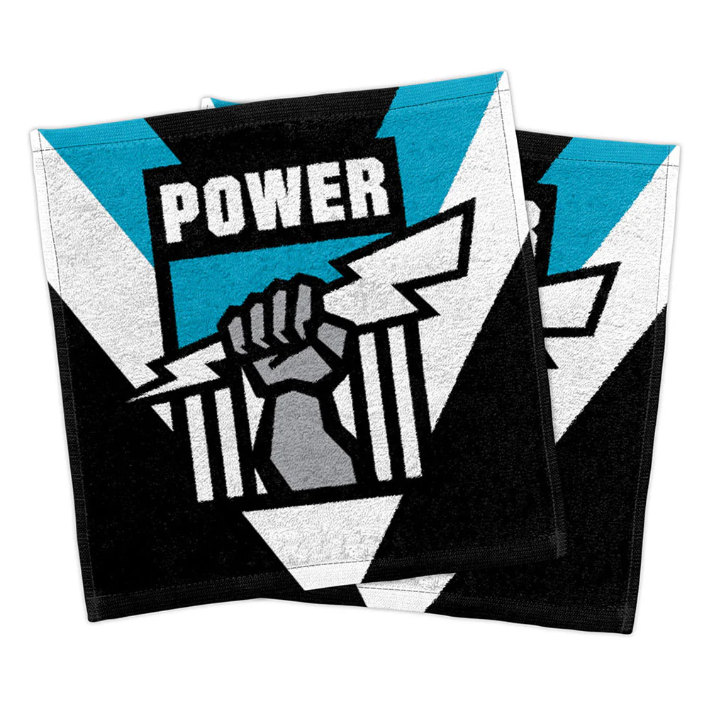 Port Adelaide Set Of 2 Face Washers