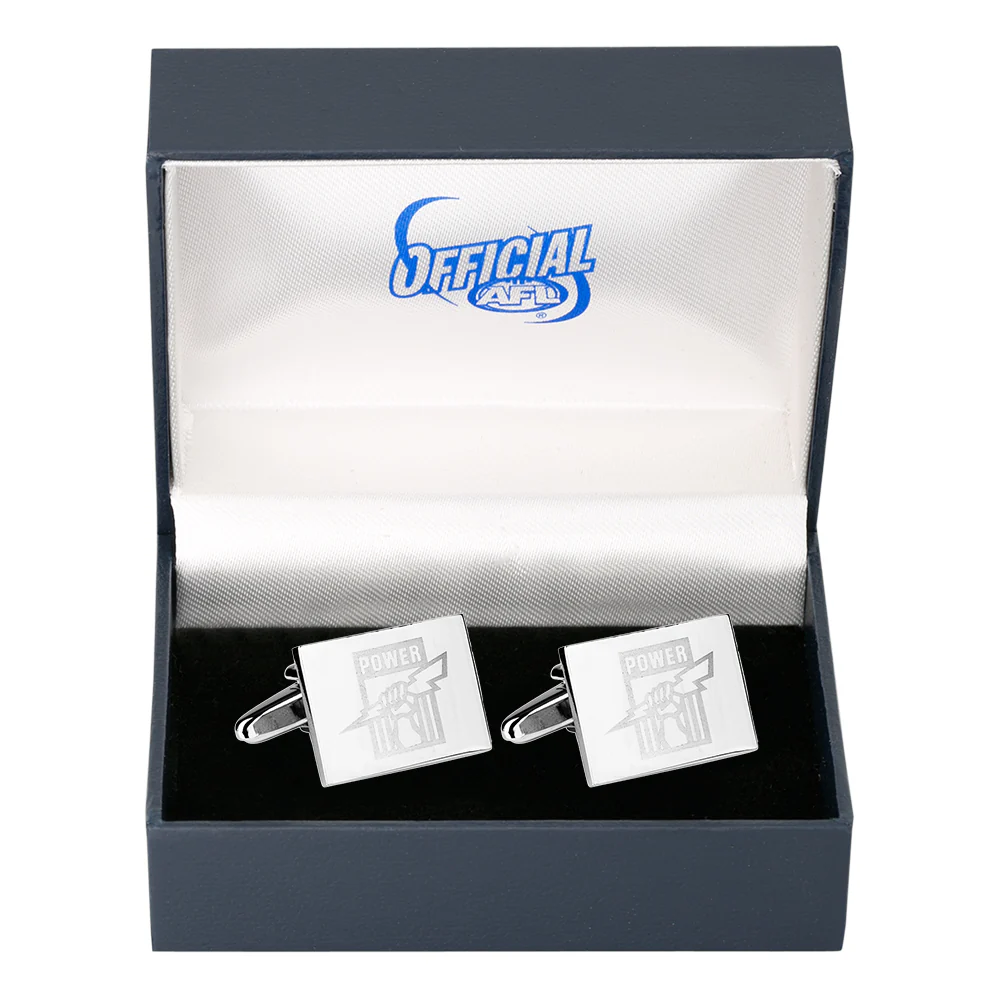 Port Adelaide Silver Cufflinks - Image 2