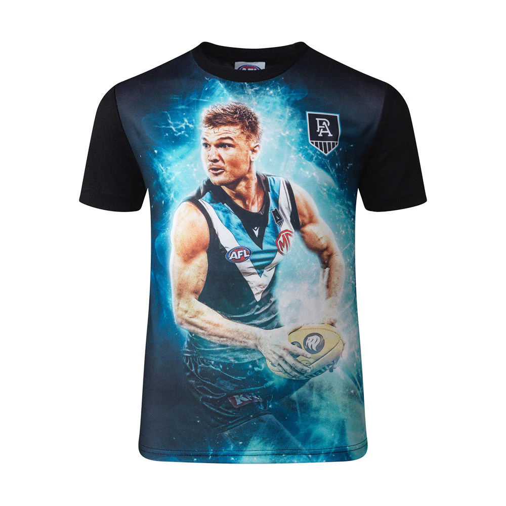Port Adelaide Youth Player Tee - Ollie Wines - Image 4